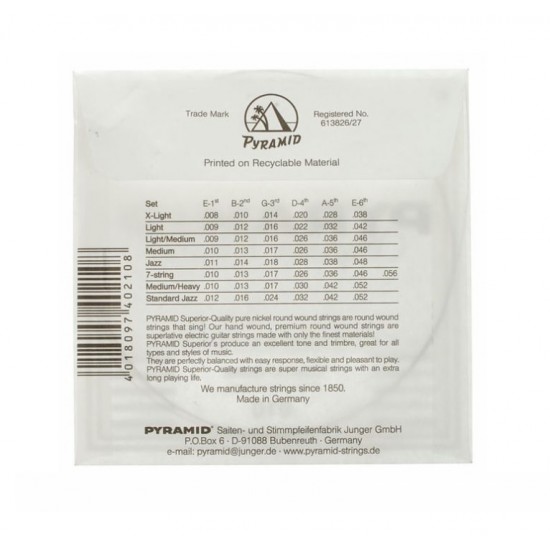 Single plain steel string for electric/ acoustic guitar Pyramid PLS-011 (0.28 mm)