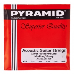 Set of strings for acoustic guitar Pyramid 11-50 Silver
