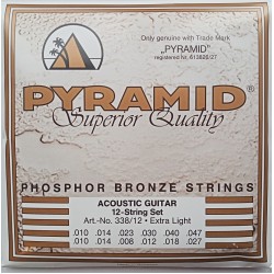 Akustiskās 12-stīgu ģitāras stīgas Pyramid 10-47 PH (Vācija)