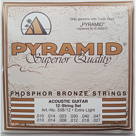 Set of strings for 12-string acoustic guitar Pyramid 10-47 PH