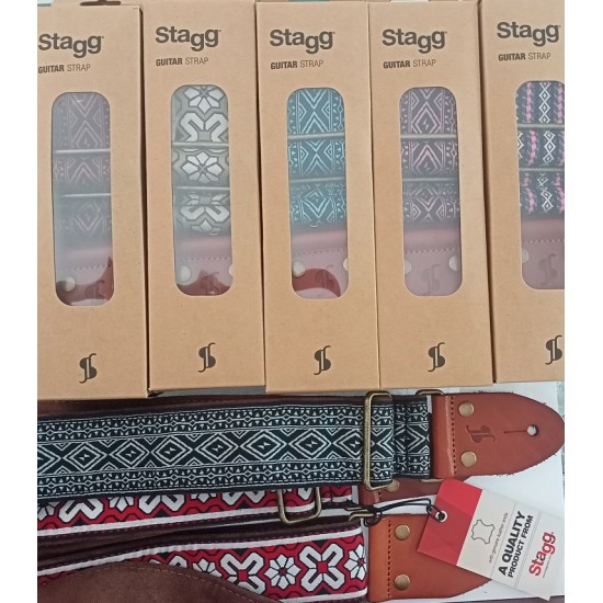 Guitar strap woven nylon SWO-TIA-RED Stagg