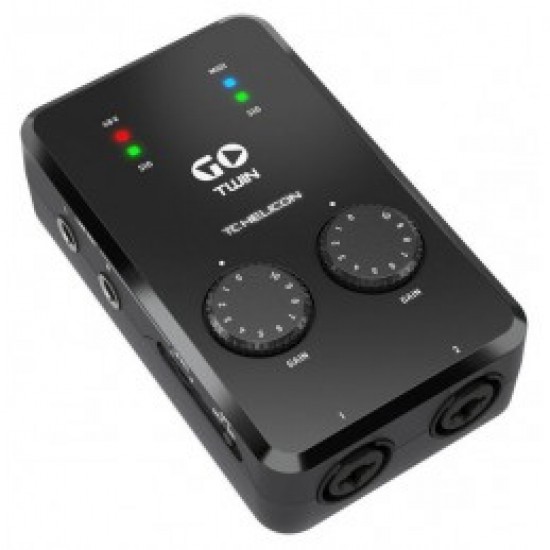 TC Helicon Go Twin interfeiss mobilajām ierīcēm 2 kanālu audio/MIDI