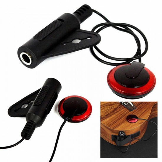 Guitar piezo clip pickup for acoustic guitar, ukulele, mandolin