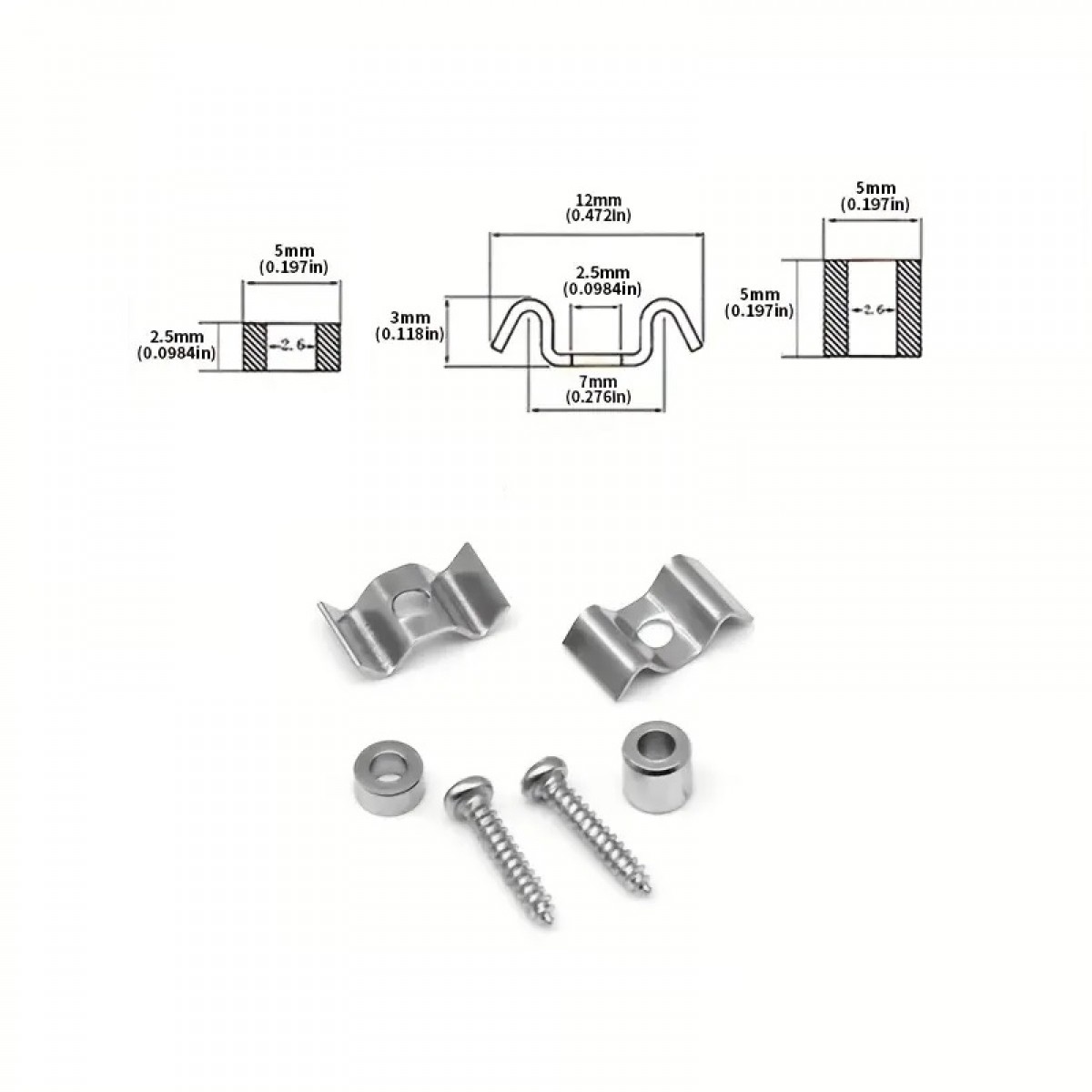 Ģitāras stīgu fiksators string retainer SR15 CR