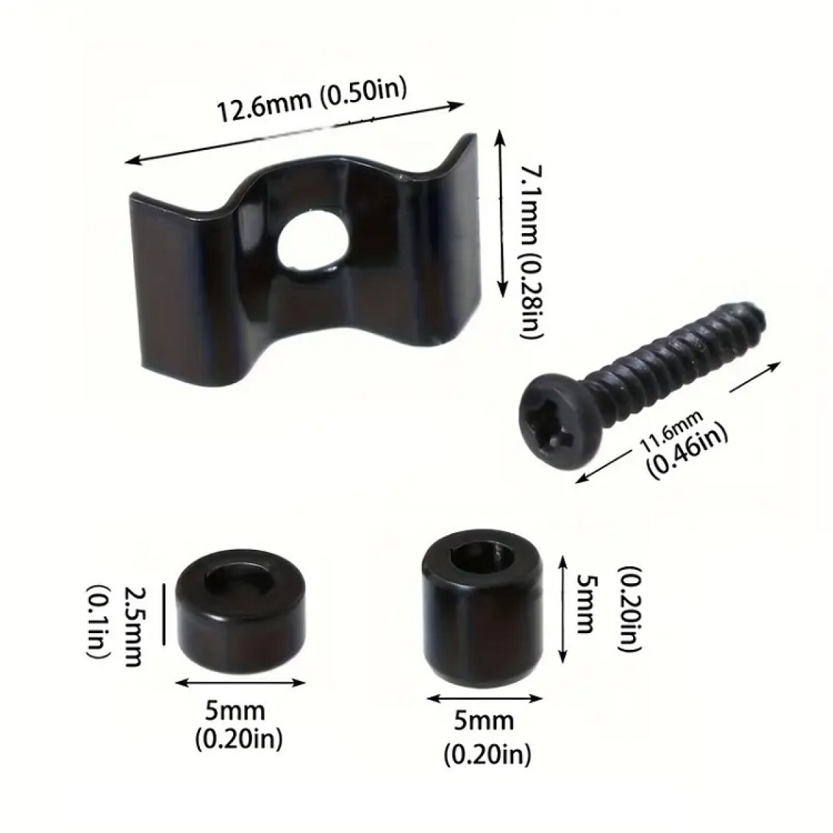 Ģitāras stīgu fiksators string retainer SR15 BK