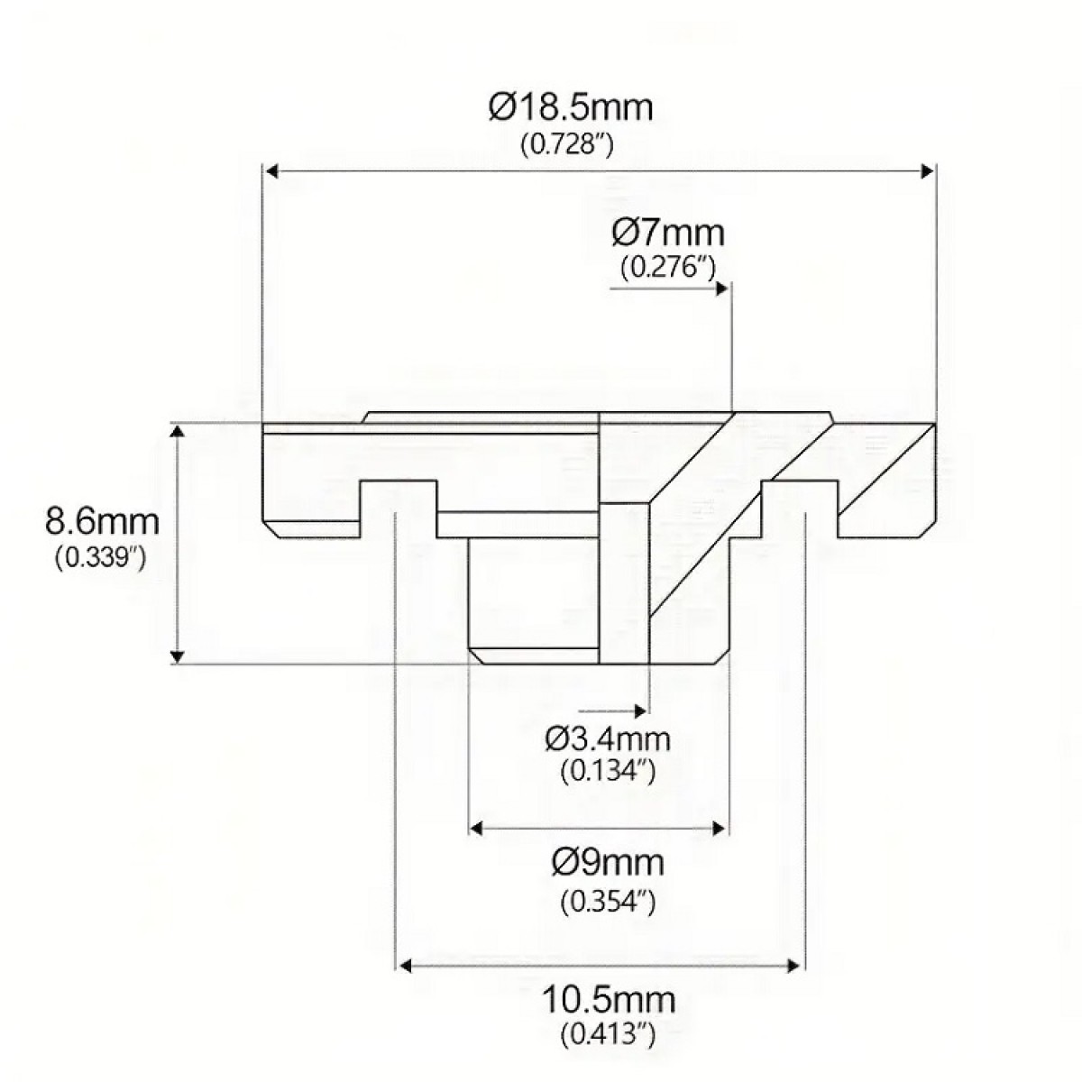 Ģitāras stīgu fiksators string retainer SR17 CR