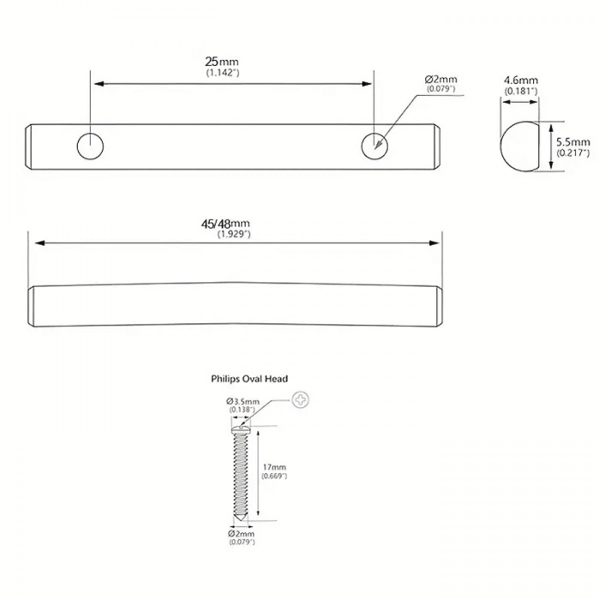 Ģitāras stīgu fiksators string retainer SR19 BK