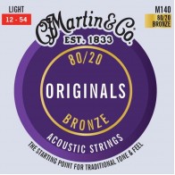 Akustiskās ģitāras stīgas Martin M140 (12-54) Bronze 80/20
