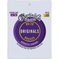 Akustiskās ģitāras stīgas Martin M175 (11-52) Bronze 80/20