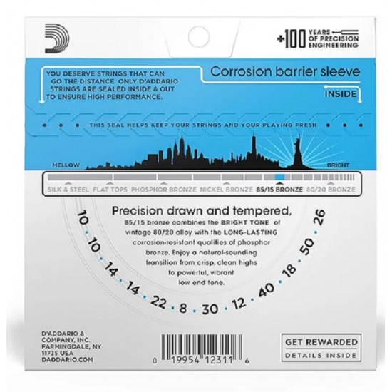 Set of strings for 12-string acoustic guitar D'Addario EZ940