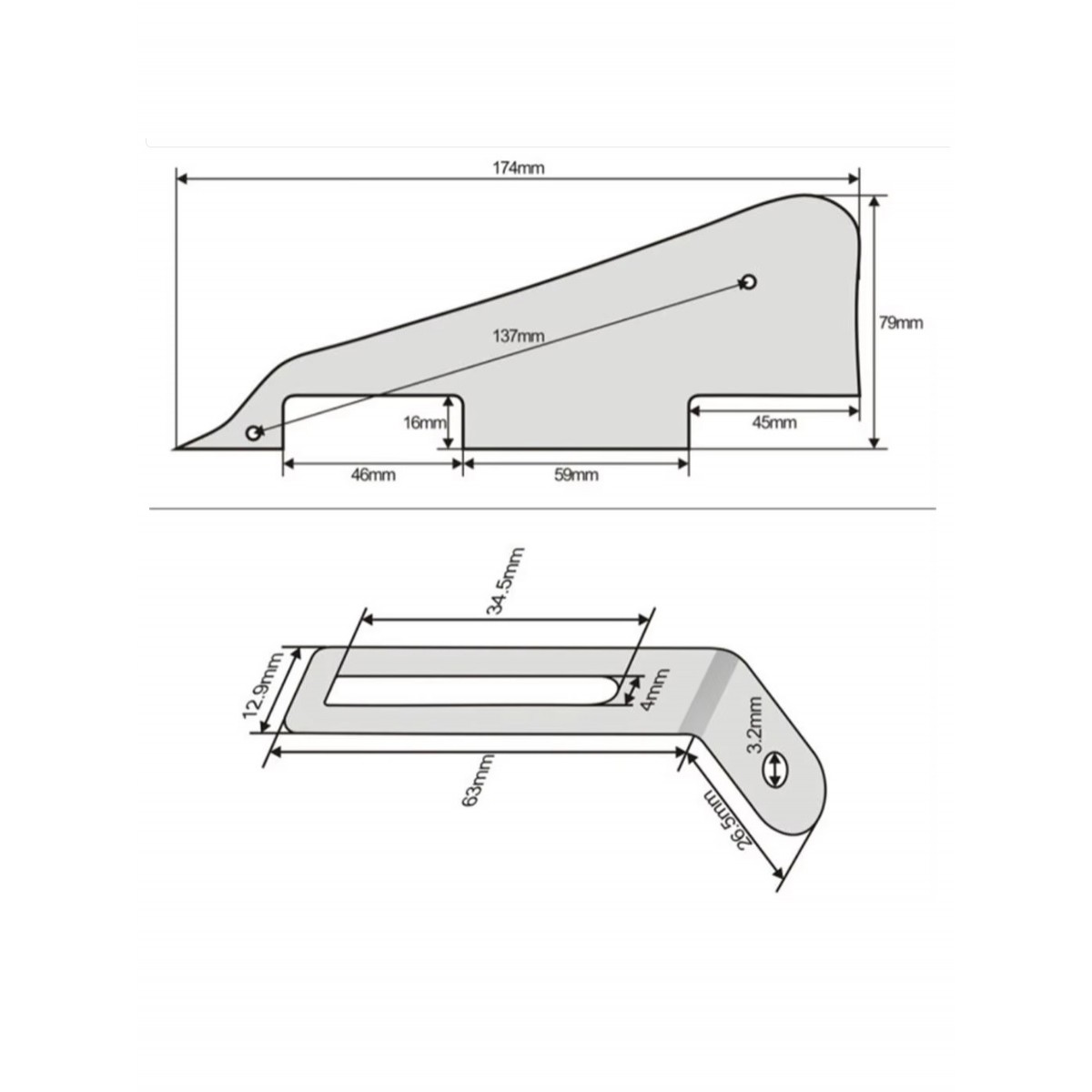 Komplekts pickguard ģitārai Les Poul style PRPG-030