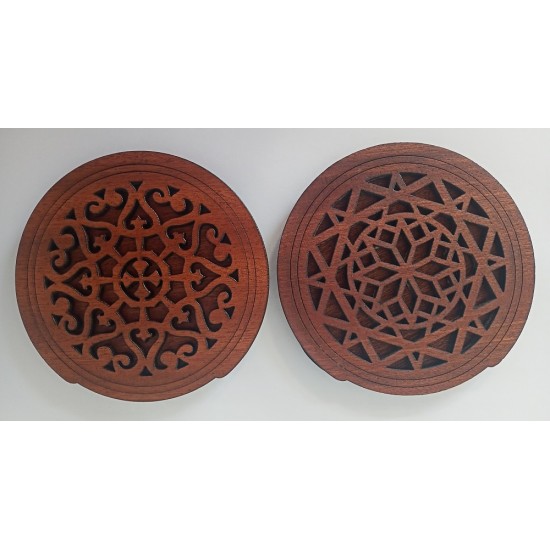 Skaņas cauruma aizsargs ģitārai western 10cm Slāpētājs Suppressor wood2