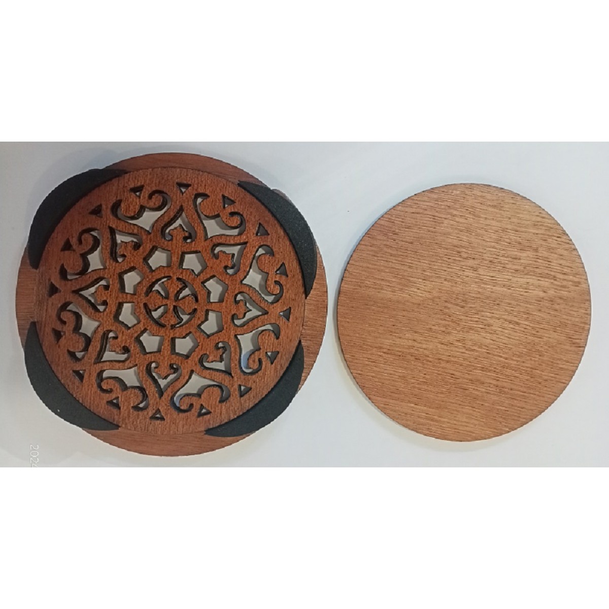 Skaņas cauruma aizsargs ģitārai western 10cm Slāpētājs Suppressor wood1