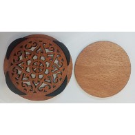 Skaņas cauruma aizsargs ģitārai western 10cm Slāpētājs Suppressor wood1