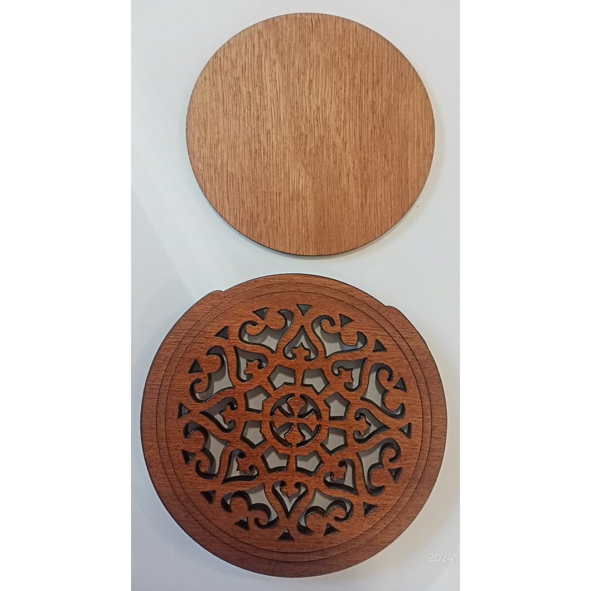 Skaņas cauruma aizsargs ģitārai western 10cm Slāpētājs Suppressor wood1