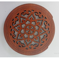 Skaņas cauruma aizsargs ģitārai western 10cm Slāpētājs Suppressor wood2
