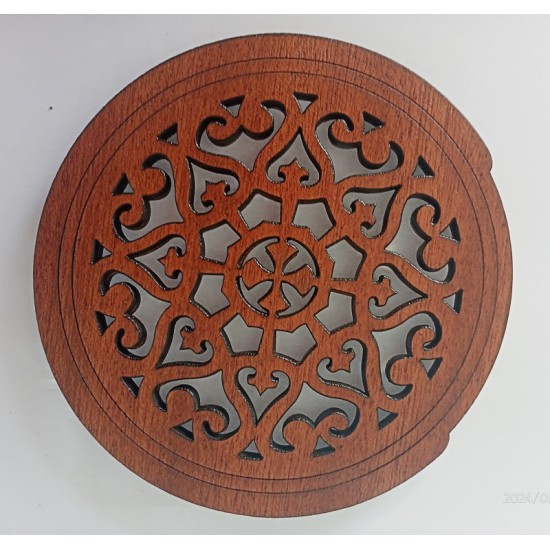 Skaņas cauruma aizsargs ģitārai western 10cm Slāpētājs Suppressor wood2