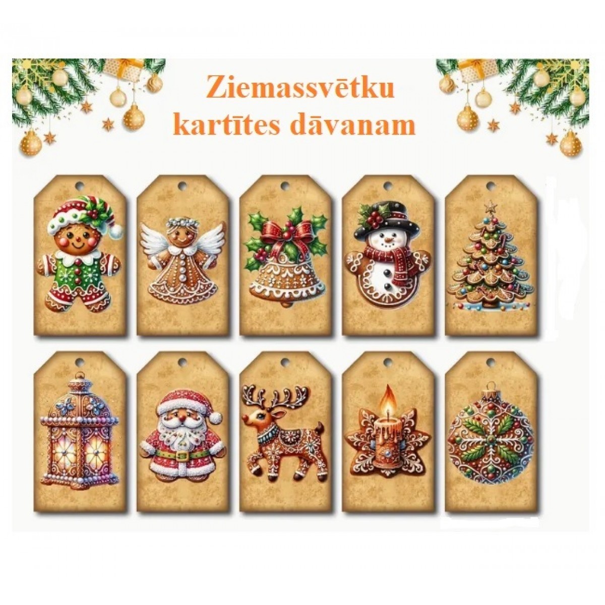 Suvenīrs ziemassvētku kartīte dāvanai