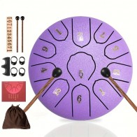 Tongue Drum 6" (15cm) 11 notes Purple