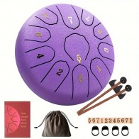 Tongue Drum 6" (15cm) 11 notes Purple