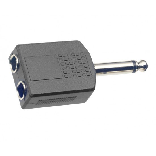 One-piece adaptor - 2 x stereo phone jacks to 1 x mono phone plug Stagg AC-PM2PFH