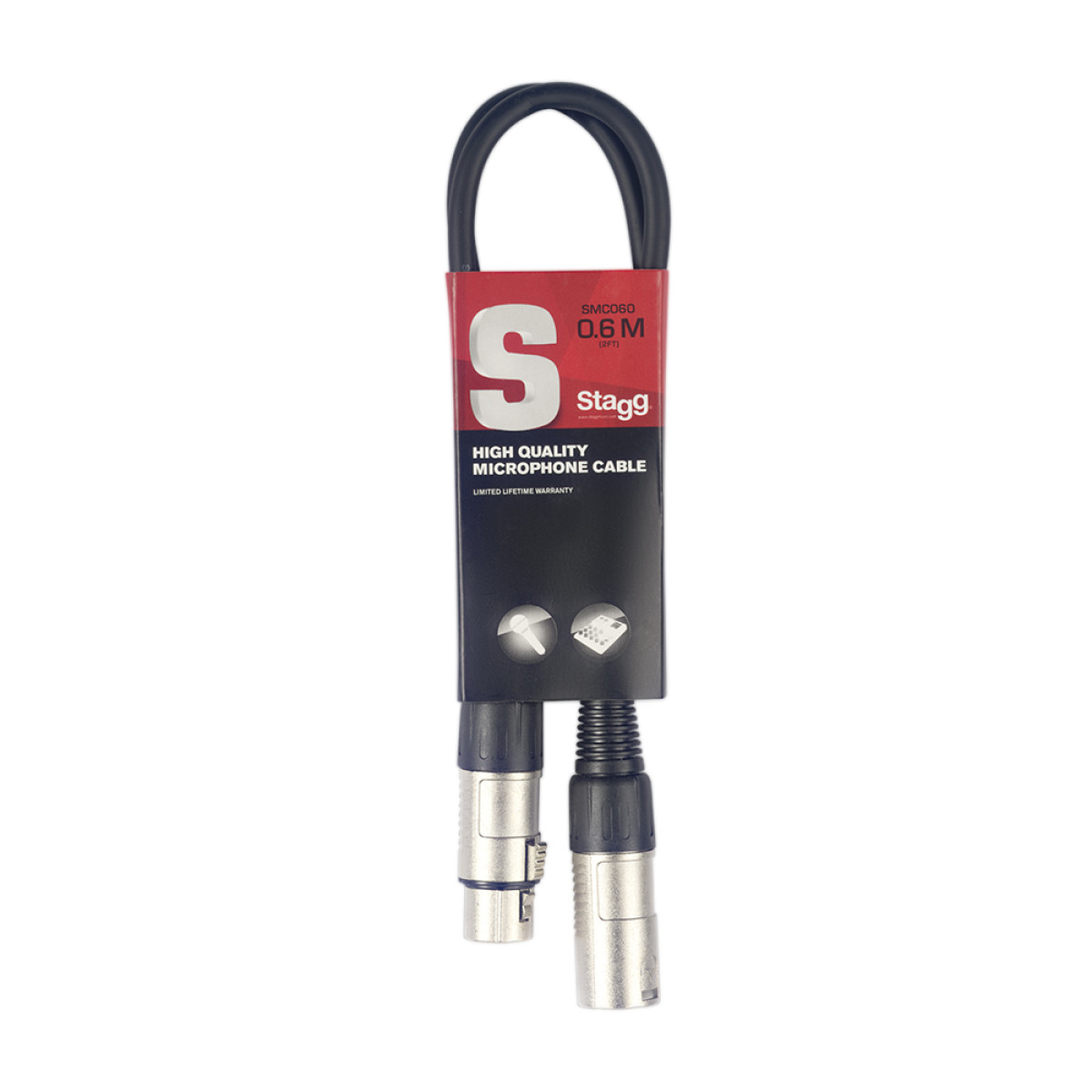 Mikrofona vads XLR / XLR, 60 cm, Stagg SMC060