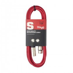 Mikrofona vads XLR / XLR, 3 m, Stagg SMC3 CRD