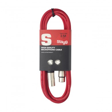 Mikrofona vads XLR / XLR, 3 m, Stagg SMC3 CRD