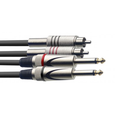 Twin vads Jack / RCA, 1.5 m, Stagg STC1,5PCM