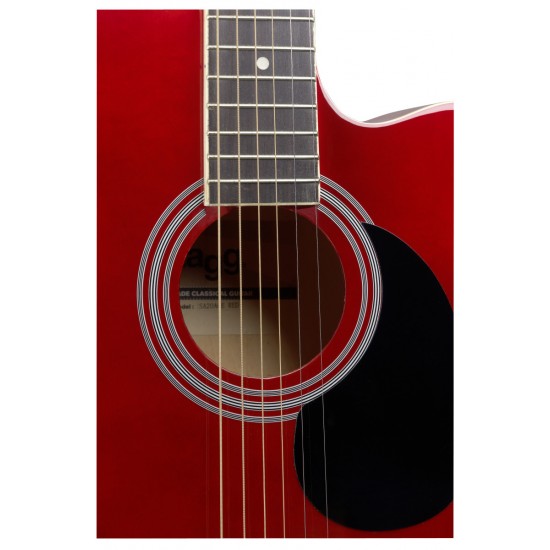 Acoustic-electric guitar Stagg SA20ACE RED