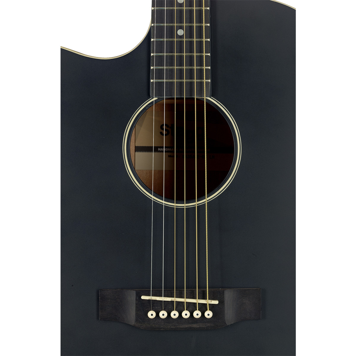 Acoustic-electric guitarStagg SA35 ACE-BK LH (left-hand)