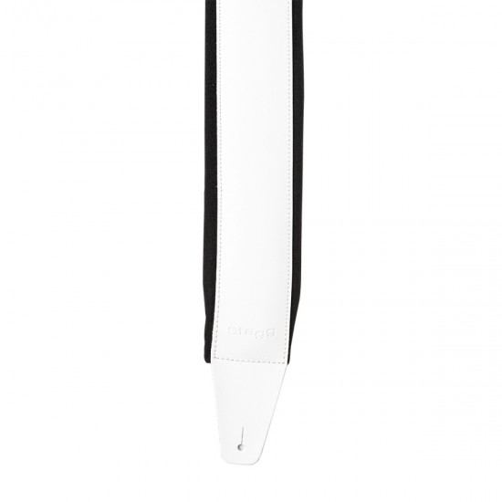 Ģitāras siksna Stagg SLPL-BUCKLE WH