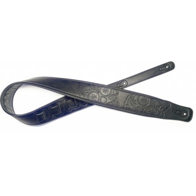 Ģitāras siksna Stagg SPFL30 MEX BLK