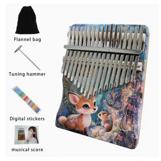 Kalimba īkšķu klavieres ar 17 taustiņiem KALI-17 Fox