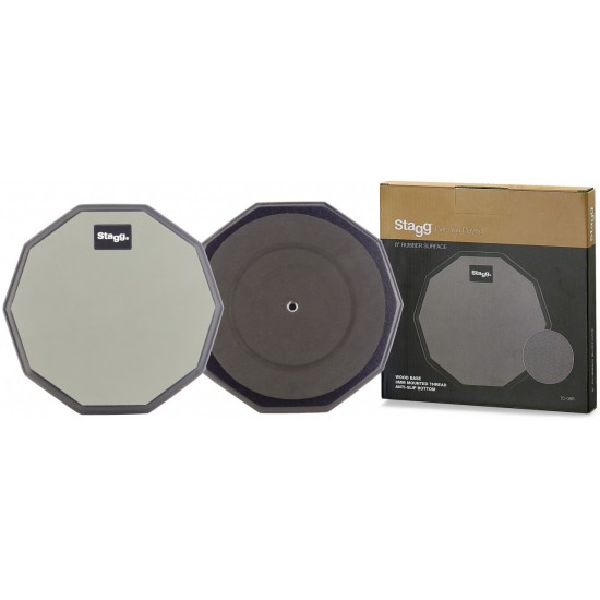 Bungu trenažieris Stagg TD-08R, practice pad 20cm