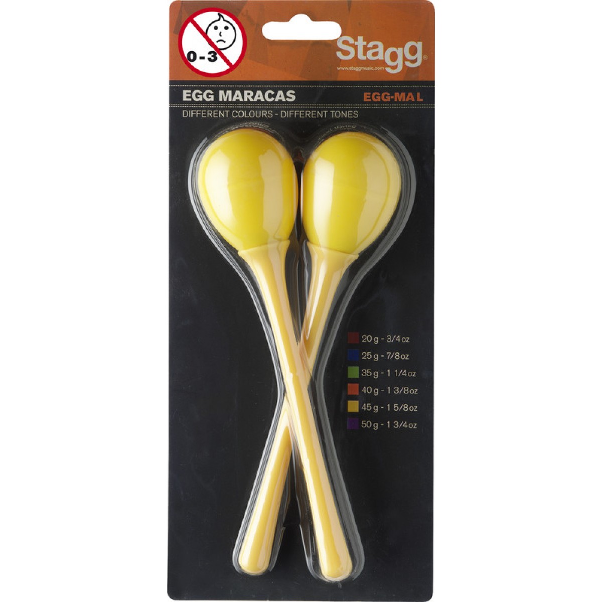 Marakasi Stagg EGG-MA L/YW