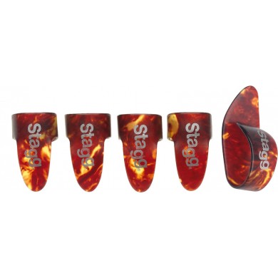 Set of plastic thumb & finger picks Stagg FPS-L 