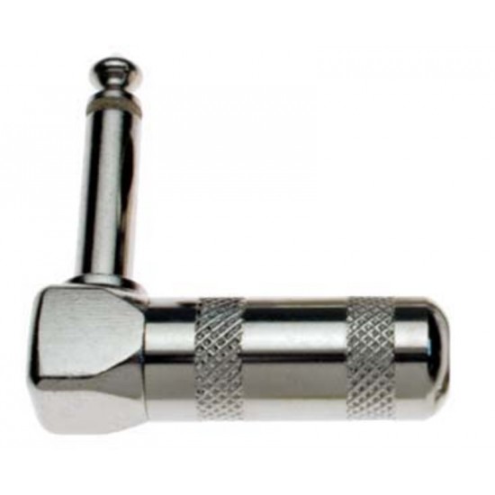 Nickel plated L-shaped male phone plug Stagg 003H