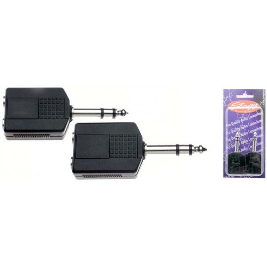 Adapter, 2 x jack female to 1 x jack male Stagg AC-PMS2PFH