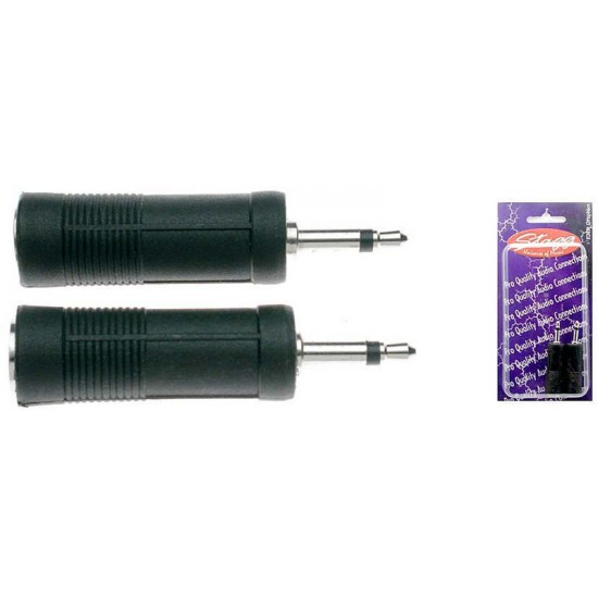 2 x Female jack / male mini phone-plug adaptor Stagg AC-PFJMH