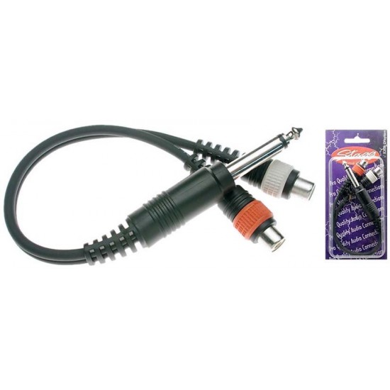 Adaptor cable jack mono/m - 2x RCA/f YC-0,1/1PM2CFH Stagg