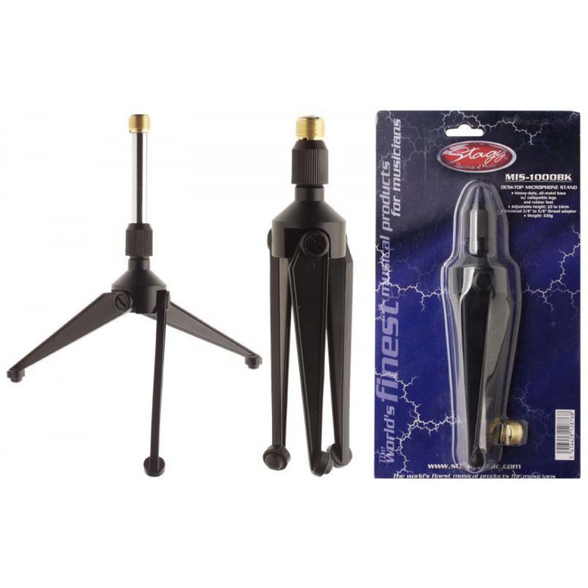Statīvs mikrofonam 10-16cm MIS-1000BKH Stagg