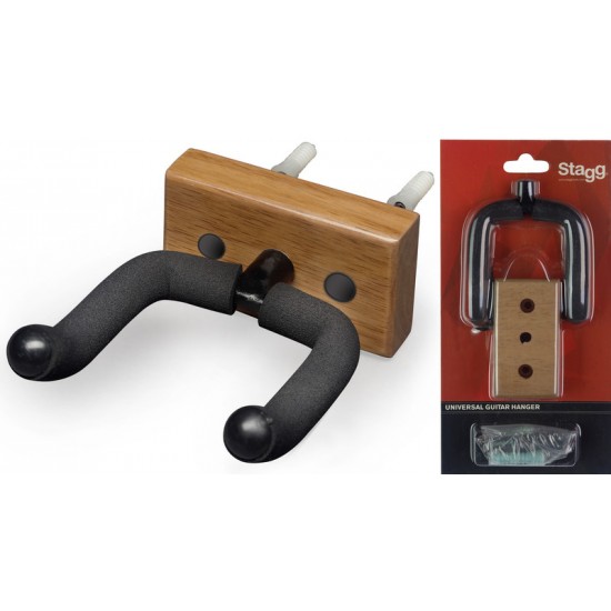 Wall-mounted guitar holder Stagg GUH-WN REC