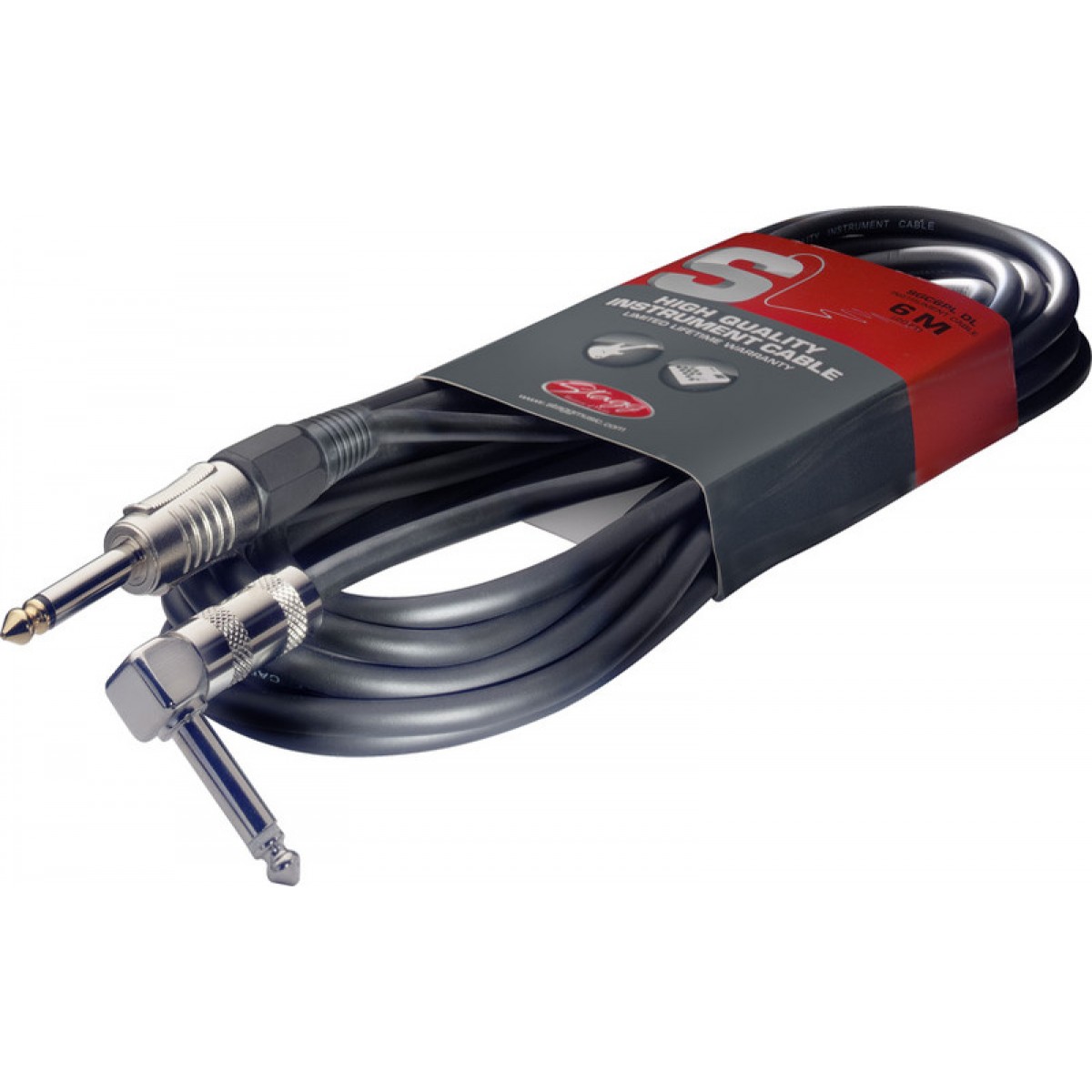 Ģitāras Instrumentu vads jack-jack90° 6m Stagg SGC6PL DL