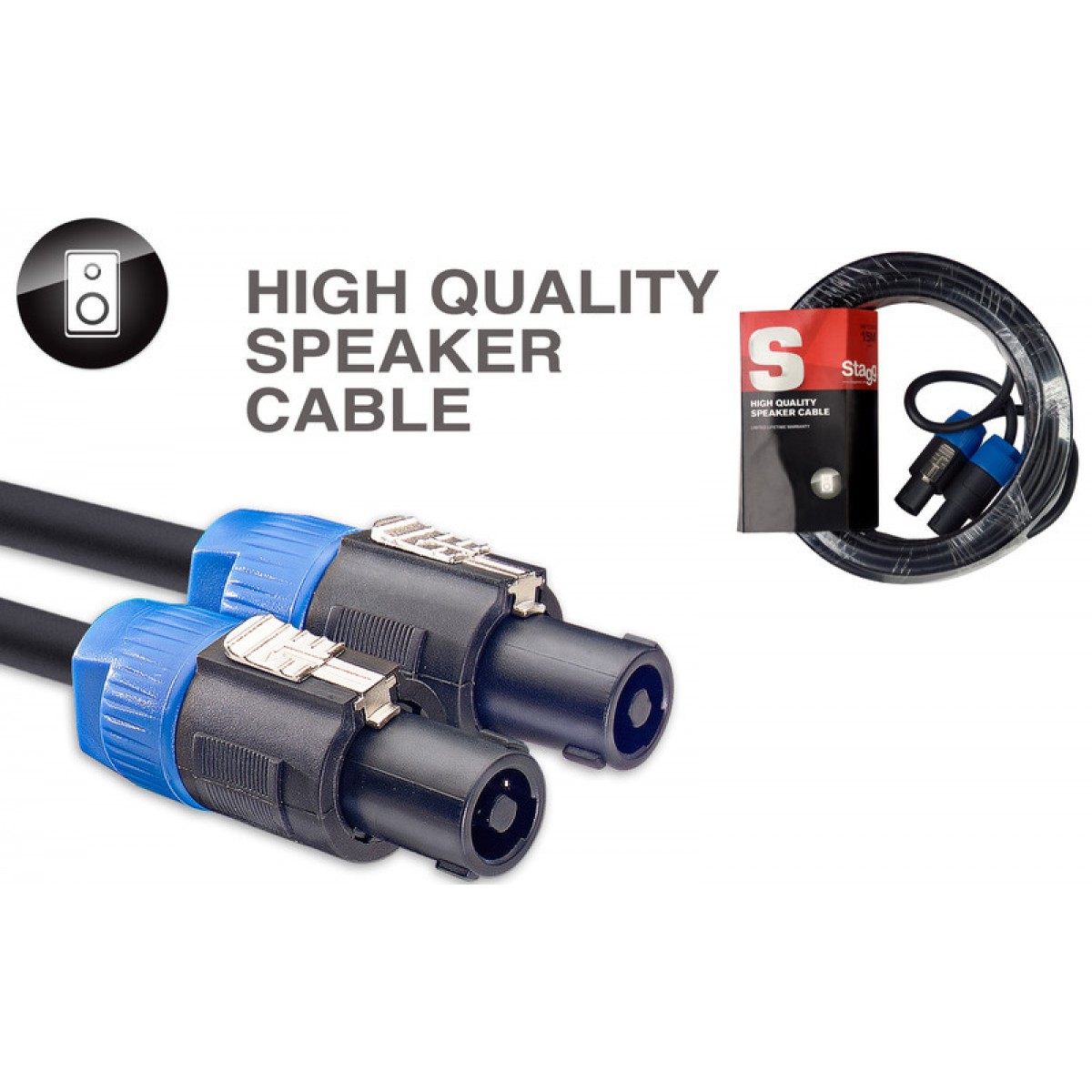 Skandu speakon vads SPK/SPK, 15m, 2x1.5mm2 SSP15SS15