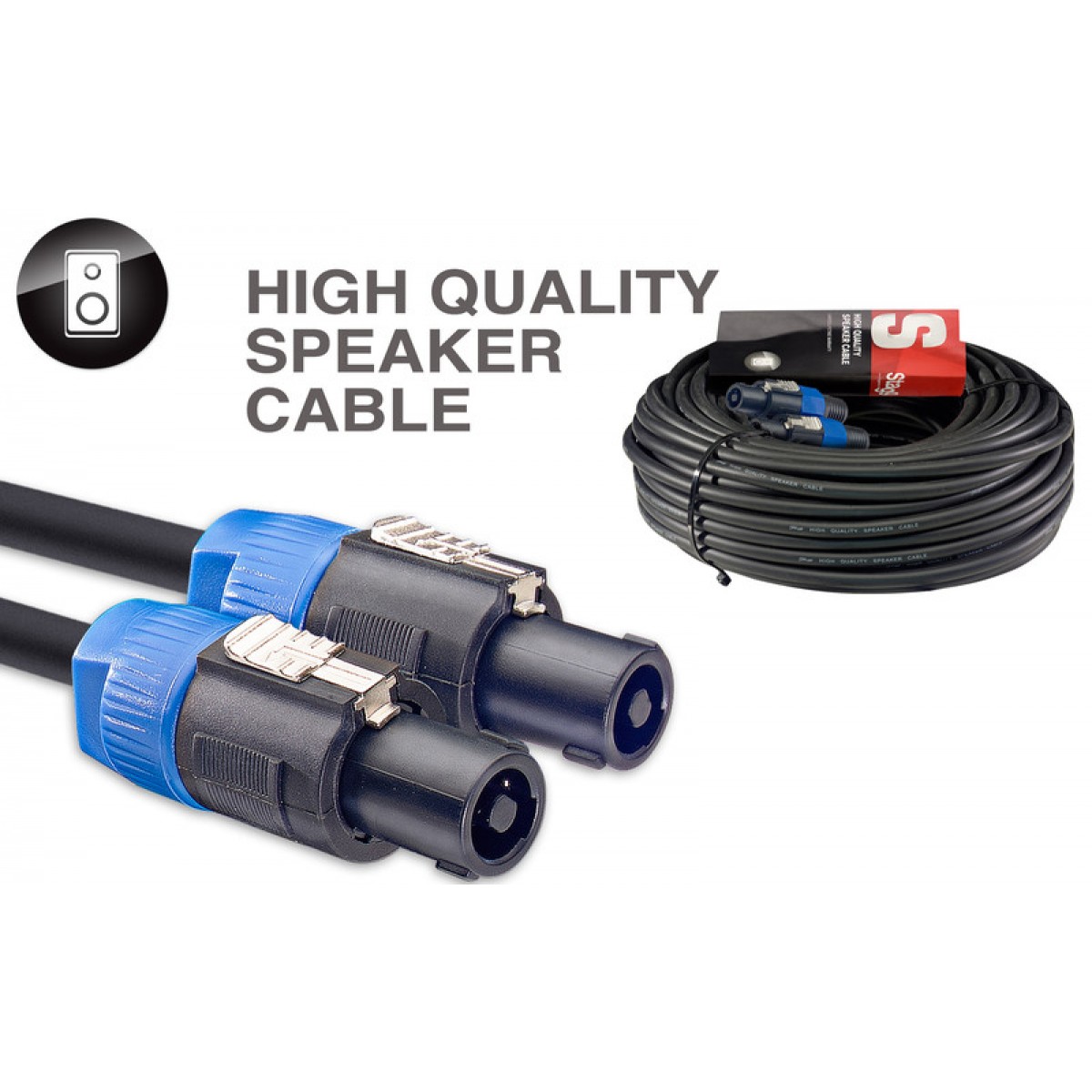 Skandu speakon vads SPK / SPK, 30m, 2x2.5mm2 Stagg SSP30SS25