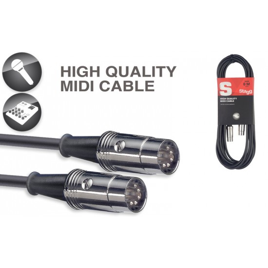 MIDI-Cable DIN/m - DIN/m 6m Stagg SMD6