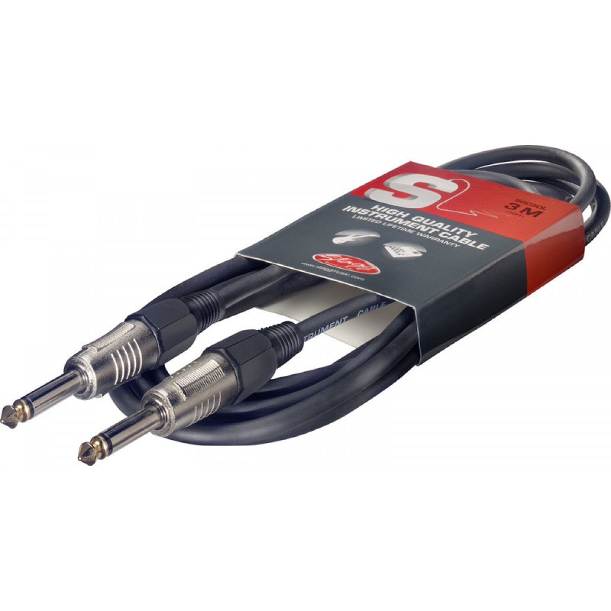 Ģitāras Instrumentu vads jack-jack 3m SGC3DL Stagg