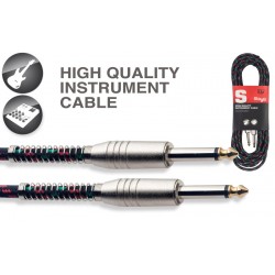 Ģitāras Instrumentu vads jack-jack 6m SGC6VT BK Stagg kabelis