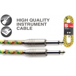 Ģitāras Instrumentu vads jack-jack 6m SGC6VT YL Stagg kabelis